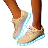 LEDスニーカー 充電可能 男女兼用 8色変化 (27.5, ホワイト)