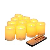 選択肢のセット10 Flameless Candle Votive Candles with Remote andタイマー