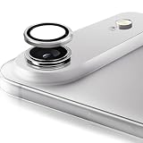 Kakuki for iPhone 17 Air カメラフィルム アイフォン17Air 用 カメラ保護フィルム 薄型 強化ガラス 耐衝撃 独立型 露出オーバー防止 アルミ合金 カメラカバー (シルバー, iPhone 17 Air)