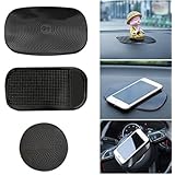 Mikiuly 車用 ノンスリップマット 滑り止めパッド 車用 車 すべり止めシート 滑り止めパッド 滑り止めマット ダッシュボード 滑り止め ノンスリップマット 超強力粘着 車載アクセサリー スマートフォン 携帯電話 車用【3枚組】