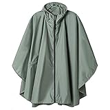 防水レインポンチョ軽量再利用可能なリップストップ通気性のマルチユースアウトドアキャンプハイキング釣りサバイバルのためのフード収納可能タープシェルターグランドシート理想の男性女性のためのレ (アーミーグリーン, L) 防水レインポンチョ軽量再利用可能なリップストップ通気性のマルチユースアウトドアキャンプハイキング釣りサバイバルのためのフード収納可能タープシェルターグランドシート理想の男性女性のためのレ (アーミーグリーン, L)