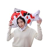 魚キャップ 帽子 鯉 かぶりもの コスプレ小道具 ハロウィン アニマル ニシキゴイ クリスマス 面白いハット もこもこ ふわふわ 着ぐるみキャップ ぬいぐるみ 手軽に変身 被り物 イベント パーティー 面白い 撮影道具