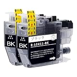 LC411BK ブラック 2本 互換インク 互換品 Brother用 互換インクカートリッジ 純正品併用 LC411-4PK 個包装 大容量 残量表示 ICチップ対応 DCP-J526N J914N J926N-W J926N-B J1800N J528N J928N-W J928N-B MFC-J739DN J904N J739DWN J939DN J939DWN J905N【アイエヌシー】