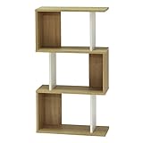 白井産業【SHIRAI】ジグザグラック 本棚 パーティション コビナス ナチュラルブラウン 幅約60cm 高さ約107cm COB-1160NA