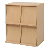 JKプラン Carmine スタッキングフラップシリーズ ディスプレイラック2P×2個組 幅37cm ナチュラル fr-052-2-na