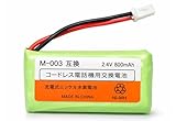 M-003 JD-M003 シャープ対応 BK-T406 パナソニック対応 コードレス子機用充電池 BK-T406 UBATM0030AFZZ FMB-TL04 2.4V 800mAh ニッケル水素電池 バッテリー