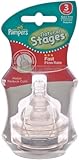 Pampers Silicone Airwave Aspirational Nipples, Stage 3, Twin Pack, Clear by Pampers [並行輸入品]