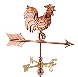 Good Directions Rooster Polished Copper Garden Weathervane