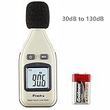 Preciva　デジタル騒音計　騒音測定器　デジタルサウンドレベルメーター　小型　30db~130db　電池付き　バックライト搭載