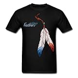 AsoartsメンズWings Feathers Tee、ネイティブアメリカンインディアンフェザートライバルパターンユニセックスTシャツ068 XX-Large
