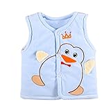 杜屋トヤ　新生児服　ベスト　あったか・やわらかベビーベスト　ペンギン　ノースリーブ　前開き　防寒　保温　ルームウェア　かわいい　秋　冬　カジュアル　部屋着　遊び　お出かけ　プレゼント　ベビー　女の子　
