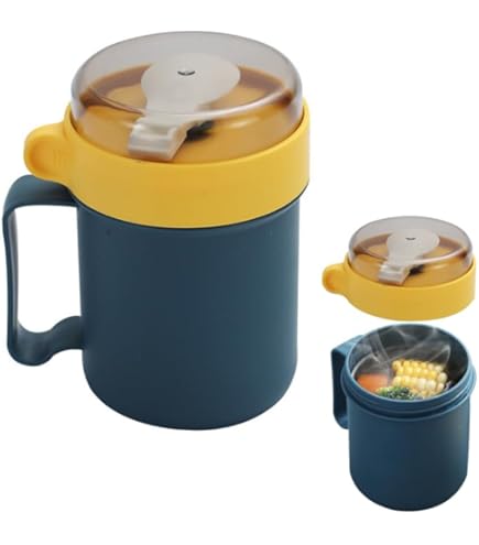 Amazon.co.jp: Buhygn 蓋付きスープマグカップ,740ml おしゃれ カップ