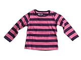 キャトヴィ Katvig L/STシャツ/長袖 ピンク×紫色 ボーダー オーガニックコットン（子供）
