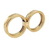 uxcell スクロールバスター 階段フェンス 80mm直径 304ステンレス鋼 金トーン