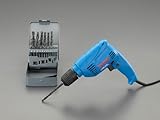 エスコ 電気ドリルセット 正逆転付 10mm 240W EA801A-5S