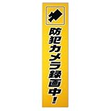 キョウリツサインテック 防犯ステッカー 「防犯カメラ録画中」  縦書き TB6-1 イエロー