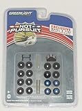 1/64 Hot Pursuit Wheel ＆ Tire Pack - 16 Wheels， 16 Tires， 8 Axles， Light Bars， Push Bars