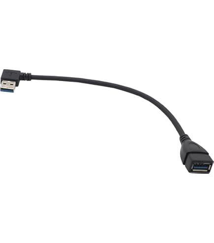オーディオファン USB3.2 Gen1 L字 延長ケーブル USB-A オス - メス