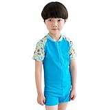 子供水着　ベイビー水着 ラッシュガード 水着　女の子　男の子　両用でき　mizugi 可愛い ベビー ミズギ (XXXL, 青)