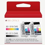 BR-office BC-310XL/311XL（BC-345XL/346XL共用）詰め替えインクカートリッジ キャノン用 CANON用 BC-310/345ブラクラ BC-311/346カラー 2個 COLOR 対応機種:PIXUS MP493/MP490/MP480/MP280/MP270/MX420/MX350/iP2700/TS3330【説明書付き／個別包装】