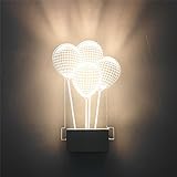 Ruanyi モダンなLedウォールランプバルーンライトクリエイティブベッドルームベッドサイドランプアクリルバスルームリビングルーム屋内の壁の照明 ( 色 : Warm White )