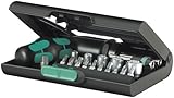 Wera KK 91 Kraftform Ratchet and Bit set with Rapidaptor One-Hand Technology,18-Piece by Wera