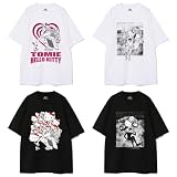伊藤 潤二 Tシャツ 夏服 綿 半袖 川上富江 双一 グッズ 伊藤 潤二 上着 インナーシャツ スポーツシャツ おしゃれ 柔らかい 吸汗 通気 肌着 男女兼用 プレゼント 非公式 (黒A,L)