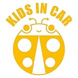 imoninn KIDS in car ステッカー　【パッケージ版】　No.04　テントウ虫さん　（黄色）