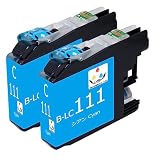 LC111-4PK洗浄カートリッジヘッドクリーニング専用 インク目詰まり・カスレ解消 プリンター強力洗浄液Brother ブラザーJ957N J757N J557N J877N J987DN J897DN J827DN J727D J952N等対応LC111Cシアン2本セットICチップ付&残量表示