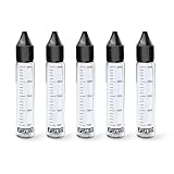 デジモク 電子タバコ リキッド ユニコーンボトル 30ml 目盛り付き リキッドボトル チャイルドロック 自作 調合 目盛りボトル 空容器(5,本)