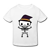 星 ２～６歳子供 男女兼用帽子 髑髏 面白い ハロウェン Tシャツ ホワイト 4 Toddler