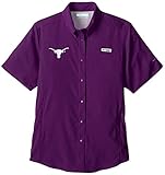 NCAA LSU TigersレディースCollegiate Tamiami半袖シャツ、鮮やかなパープル、スモール