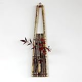 BYM 和式 一輪挿し 壁掛け花瓶 花器 竹製 和風 H50cm