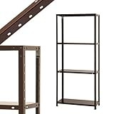 スマートラック NSTR-656 幅80×奥行40×高さ180cm 4段 ブラウン 40kg/段