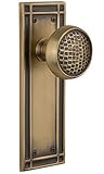 Nostalgic Warehouse Mission Plate with Craftsman Knob Privacy - 2.375 Antique Brass [並行輸入品]