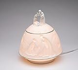 Festive Nativity SceneホワイトPorcelain withシルバートリムNight Light by ATD