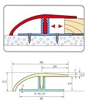 イノヴァーフローリング(木目調)専用　段差見切　12.2×39×2700ミリ ハニーオーク