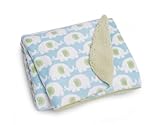 Carter's Velour Sherpa Blanket, Elephants (Discontinued by Manufacturer) by Kids Line