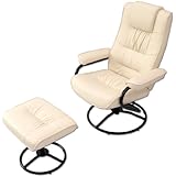 タンスのゲン リクライニングチェア オットマン付き ベルフィーユ エレガントアイボリー 15010002 IV