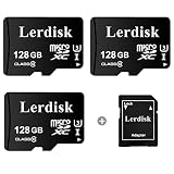 工場卸売 128GB Micro SD カード 3 枚パック、U3 A1 V30 クラス 10、80+MB/s 読み取り、4K カメラ、ゲーム コンソール、ドローン、CCTV 用 - SD アダプター付き(128GBX3)