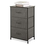 WLIVE 布製チェスト 収納 チェスト タンス 衣類収納 3段3杯 引き出し付き 幅450*奥行300*高さ730mm 北欧風 簡単組立 グレー MF0024A