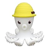 Mombella? FDA-Certified Soft Silicone Gum Brush BPA Free Baby Teething Toy - Octopus Doo, 3M+, 4 Col