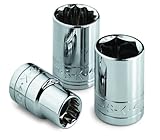 SK Hand Tool 40119 12 Point 1/2-Inch Standard Drive Socket, 19/32-Inch,Chrome by SK Hand Tool