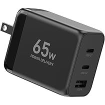 Amazon | [山善] USB Type-C Type-A 充電器 65W PD対応 3ポート GaN