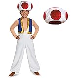 [Disguise] Super Mario Bros: Toad Deluxe Child Costume スーパーマリオブラザーズ：ヒキガエルデラックスチャイルドコスチュームハロウィンサイズ：M (7-8)