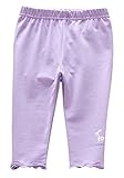 Plus Nao(プラスナオ) 子供用 ロングパンツ レギンス ズボン ボトムス ウエストゴム ストレッチ 女の子 女児 キッズ kids 子ども 110-150 120 パープル