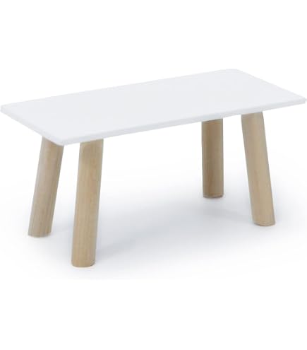 Miniature Triangle Table Set - 1/12 Scale Dollhouse Furniture Wooden Tables