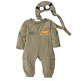 Prettyia 可愛い　キッズ　男の子　海軍服　長袖　ロンパース　ボディースーツ　帽子付き　普段着　遊び着　3サイズ選べ - 80