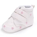 キッズスニーカー　ベビースポーツシューズ　子供　赤ちゃん　可愛い運動靴　ガールズ　ボーイズ　ハート形　星付き　歩行練習　滑り止め　マジックテープ付け靴　PUレザー　ピンクハート形　13cm　12-18