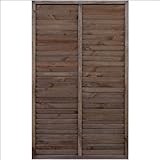 igarden　アイガーデン　ラティス　Ｈ150×Ｗ90cm　ルーバータイプ　ナチュラルダークブラウン　米松製